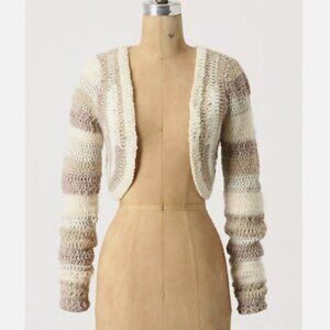 Anthropologie Far Away From Close ATACAMA CROPPED CARDIGAN Bolero Sweater M